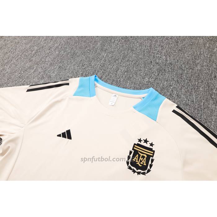 Chandal del Argentina Manga Corta 2024-2025 Amarillo - Pantalon Corto